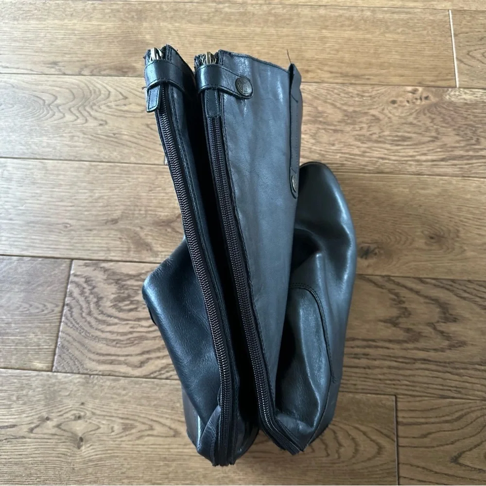 Sam Edelman Penny Leather Riding Boots Black Leather Sz 11 Wide Calf